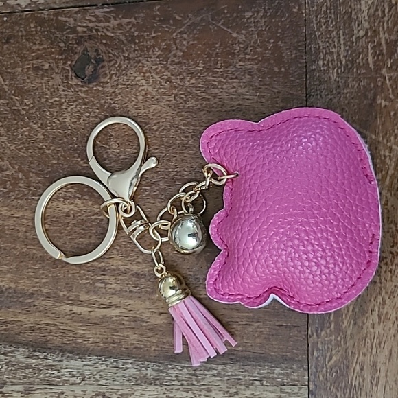 Hello Kitty Pink Bow Rhinestone Keychain Bag Charm with Tan Tassel - Picture 15 of 15
